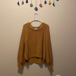 Madewell golden yellow knit sweater